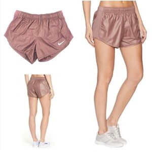Nike Tempo Lux Shine Running Shorts Rose Gold / Copper with lined mesh - XS